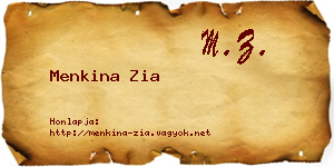 Menkina Zia névjegykártya